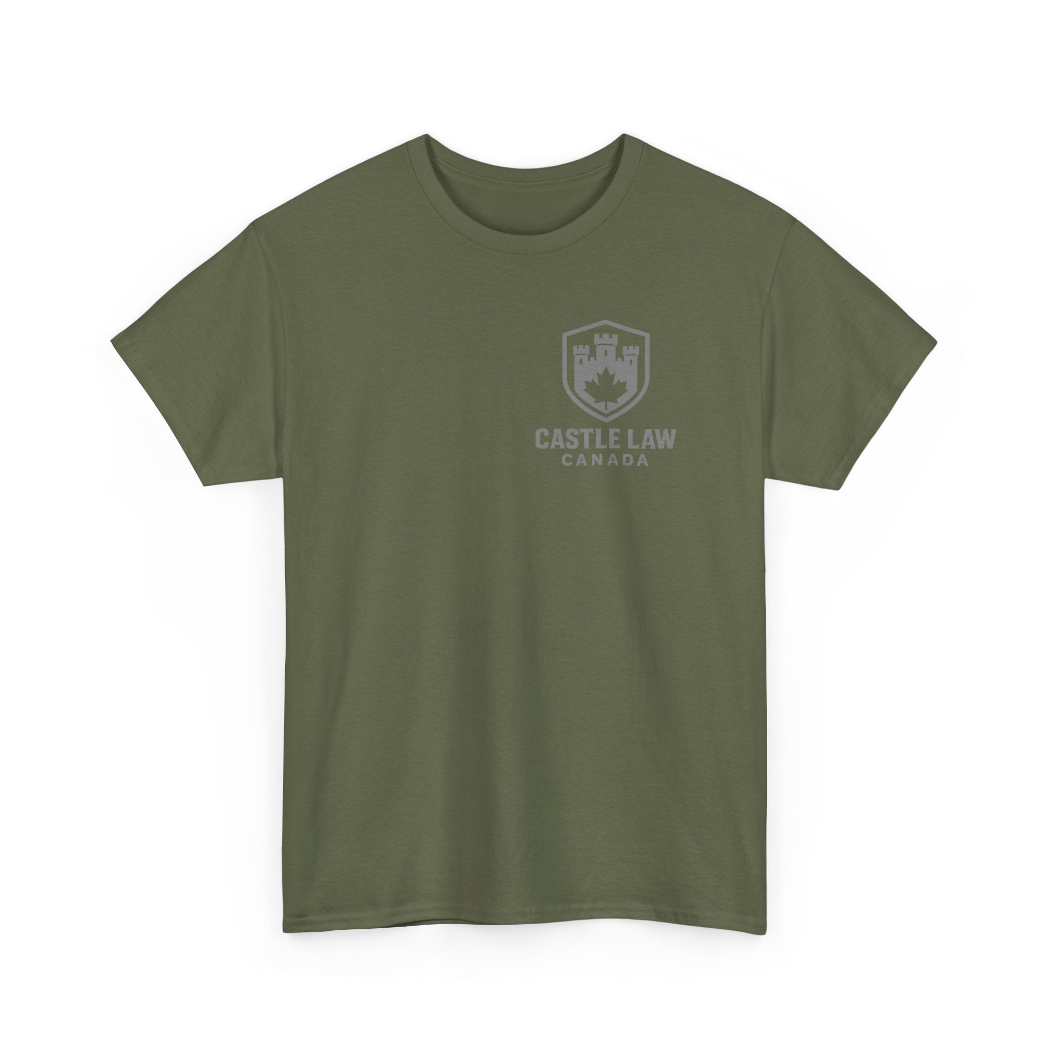 Castle Law Canada Unisex Heavy Cotton Tee (Small Grey Logo)