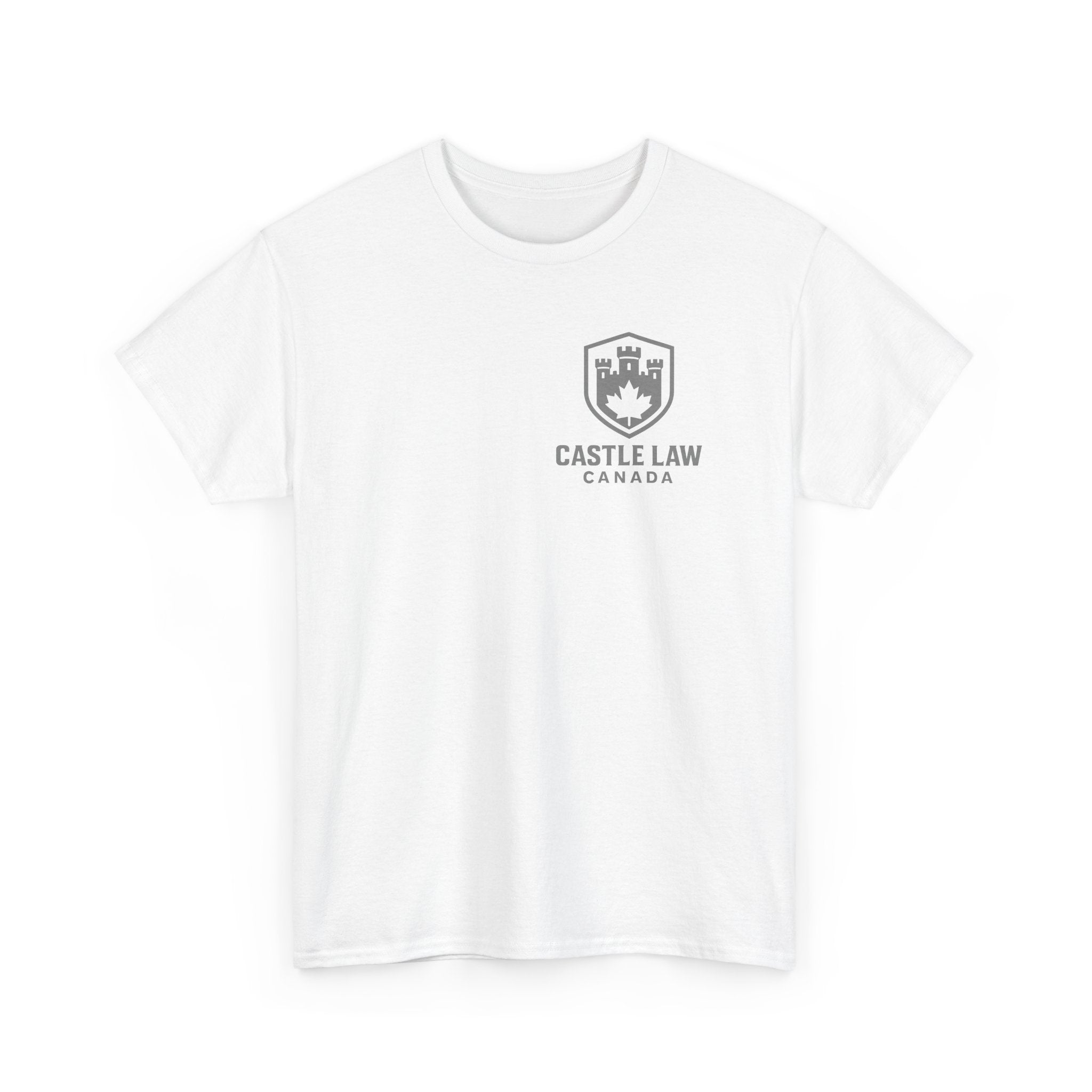 Castle Law Canada Unisex Heavy Cotton Tee (Small Grey Logo)