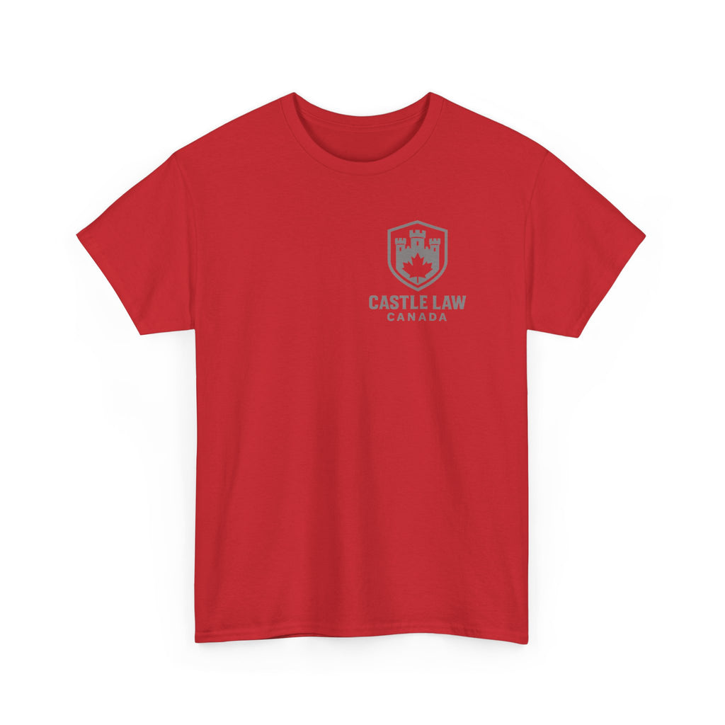 Castle Law Canada Unisex Heavy Cotton Tee (Small Grey Logo)